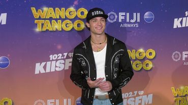 Asher Angel attends iHeartRadio's 102.7 KIIS FM Wango Tango 2025 green carpet