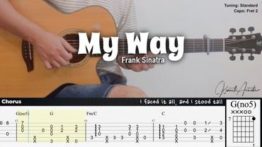 My Way - Frank Sinatra | Fingerstyle Guitar | TAB + Chords + Lyrics