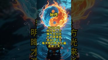 《祝由轉運口訣》如果你覺得運氣不好！你就這樣做！接了！轉發！功德無量！#正能量 #運勢 #玄學 #國學文化 #祝由術 #道家文化 #易經 #轉運 #財運 #分享