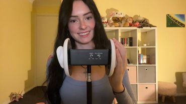 ASMR 3dio ear massage 👂 (lotion, gel, latex gloves, baby wipes)