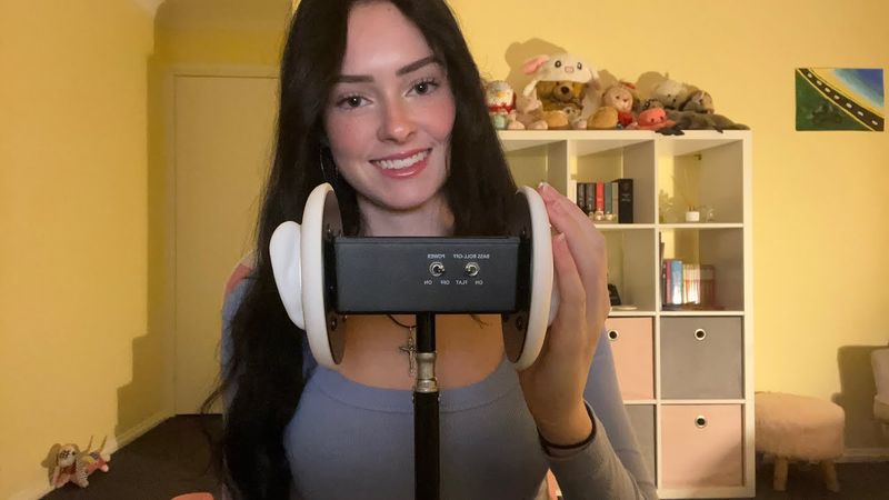 ASMR 3dio ear massage 👂 (lotion, gel, latex gloves, baby wipes)