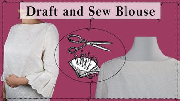 DIY- Draft And Sew Blouse With Boat Neckline| Sewing Tutorial