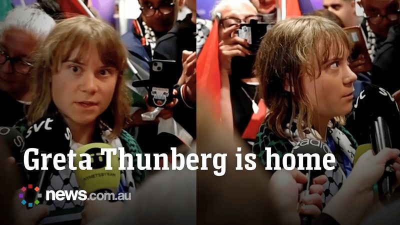 Greta Thunberg lands at home after Israel deportation