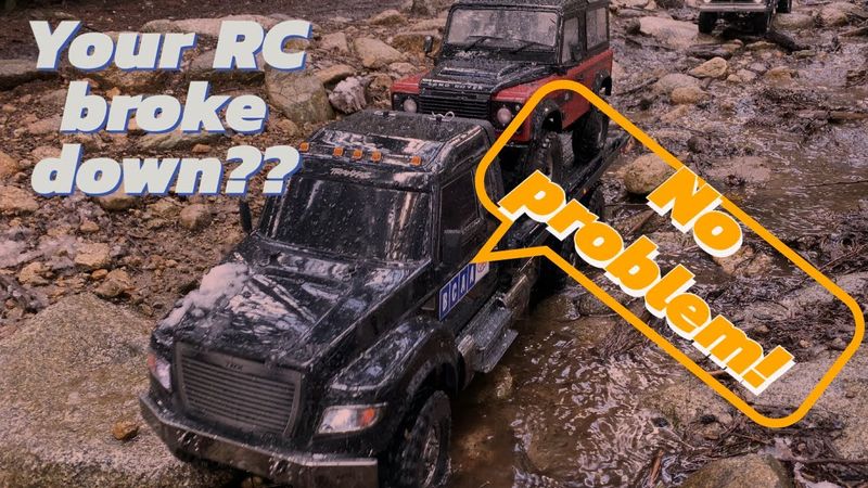 Who do you call when your RC truck needs a TOW?? - RC Recovery Operation Traxxas, RC4WD