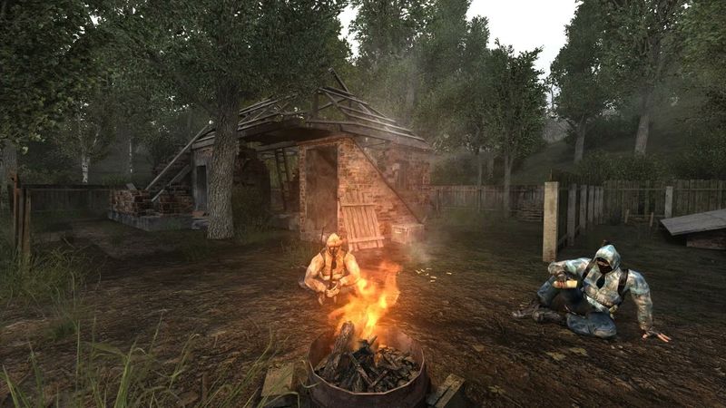 S.T.A.L.K.E.R. Разговоры Сталкеров у Костра на Кордоне в Деревне Новичков #stalker #сталкер