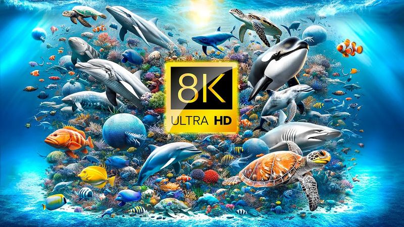 سفرهای حیوانات اقیانوس 60FPS 8K ULTRA HD