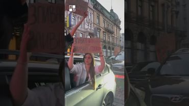 ⚡️ До мирної акції протесту у Львові долучилися автомобілісти, водії автобусів і кур'єри на мопедах