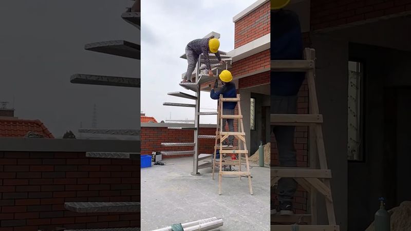 Spiral staircase installation process