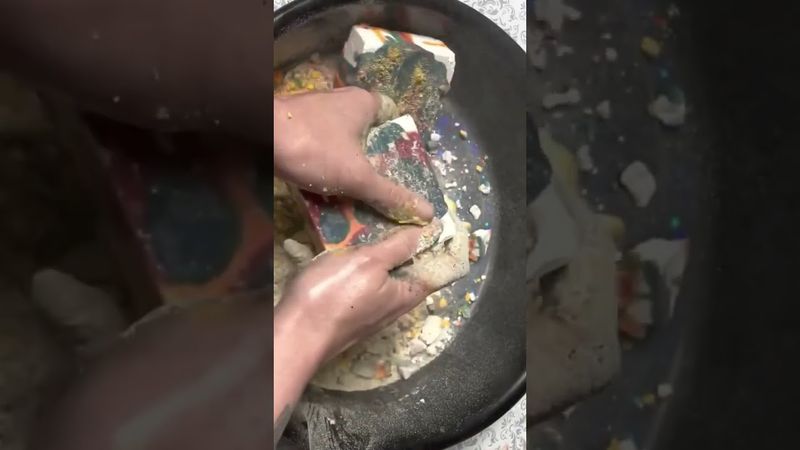 Multicolored Dye on Fresh Chalk