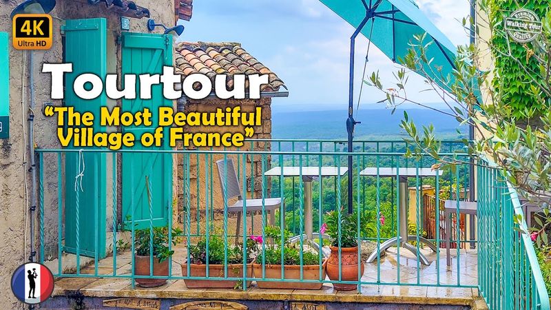 🇫🇷 TOURTOUR - Le Plus Beau Village de France, Visite à Pied Été 2025 - 4k60fps