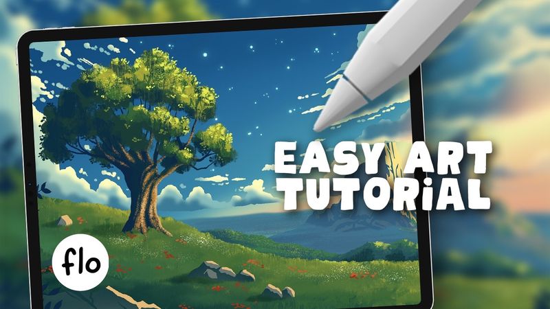 Landscape Painting for BEGINNERS in Procreate - Easy Tutorial