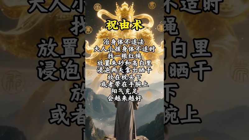 《祝由專治身體不適法》大人小孩身體不適如果沒有合適的治療可試試這樣做！#祝由術 #祝由十三科 #願所有人平安健康 #國學文化 #道家文化 #正能量  #玄學 #傳承文化 #健康