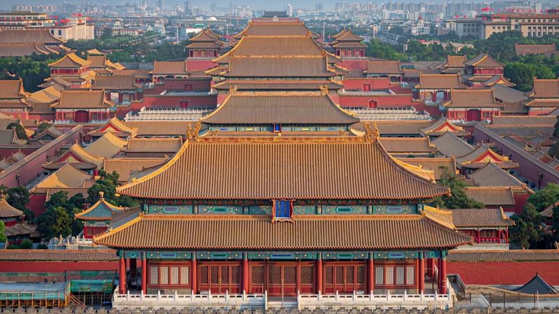 🌆 Beijing: Imperial grandeur meets urban pulse. Temple clouds over bu...