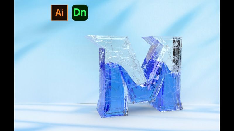 Create 3D  glass Liquid Effect  Adobe Illustrator & Dimension Tutorial