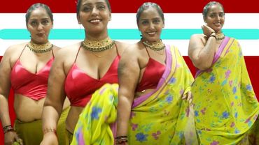 Ultra Low Waist Saree Draping Tutorial 2 by Poonam Tiwari | Easy Saree Draping by Sneha Beauty