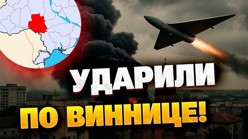 🚨 Ночная атака на Винницу: раненые, разрушения, пожар