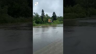 Львівщина йде під воду: через сильну зливу затопило дорогу між Сокільниками та Пустомитами