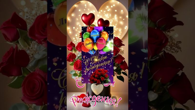 Чудесное поздравление Песня С Днем Рождения Музыкальная открытка