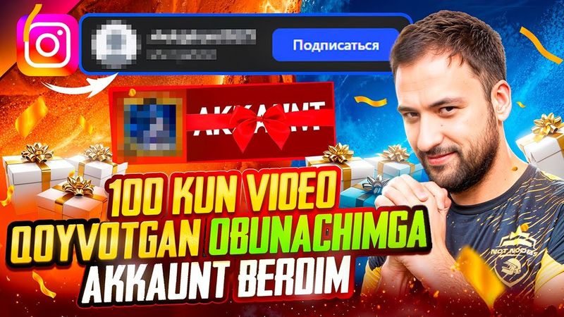 100 KUN INSTAGRAMGA VIDEO QOYGAN OBUNACHIMGA AKKAUNT BERDIM 🤯