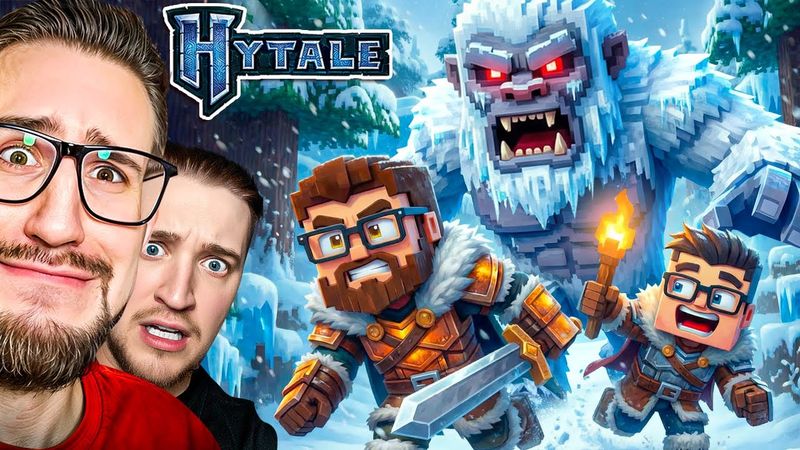 НАШЛИ СНЕЖНОГО ЧЕЛОВЕКА! 24 ЧАСА ВЫЖИВАЕМ В ЗИМНЕМ БИОМЕ! КООП ПРОХОЖДЕНИЕ HYTALE #3