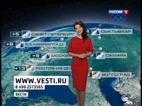 Наталья Зотова - "Вести. Погода" (10.11.13)