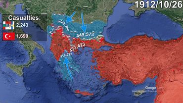 The First Balkan War using Google Earth