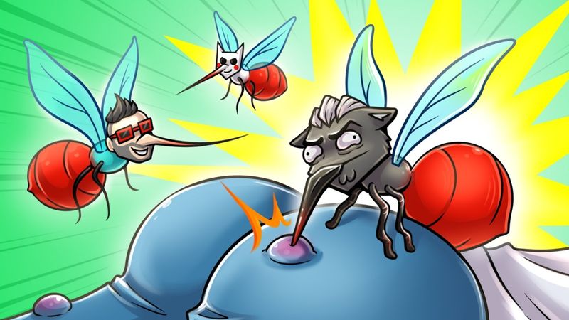 ТЕПЕРЬ ЧЕЛОВЕК ПРЯЧЕТСЯ :D БИТВА КОМАРОВ #mosquitogang