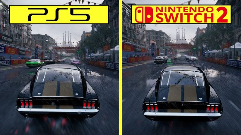 Grid Legends Nintendo Switch 2 (Quality Mode) vs PS5 Rain Effect Graphics Comparison