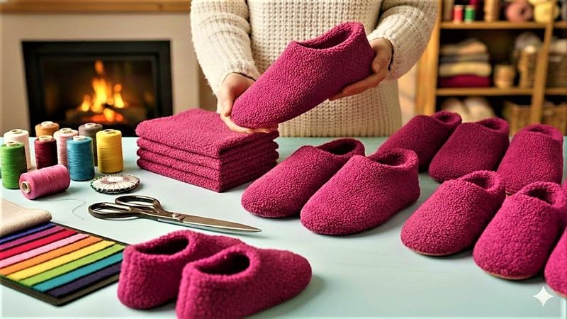 To'liq yoki muammoli oyoqlar uchun mo'ynali uy terliklari + har qanday o'lchamdagi naqsh.