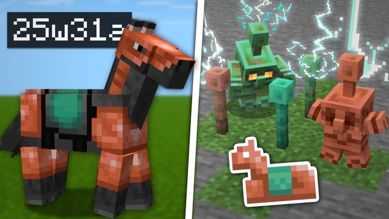 МЕДНАЯ ЛОШАДЬ и НОВЫЕ ГРОМООТВОДЫ в МАЙНКРАФТ СНАПШОТ 25w31a!  НОВАЯ БЕТА, Обзор Обновления Бедрок