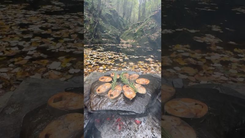 Doğal Taş Ocakta Palamut Izgara 🐟 / cooking grilled bonito on a natural stone stove