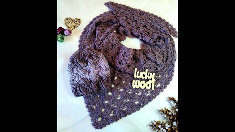 Бактус крючком с новым узором.