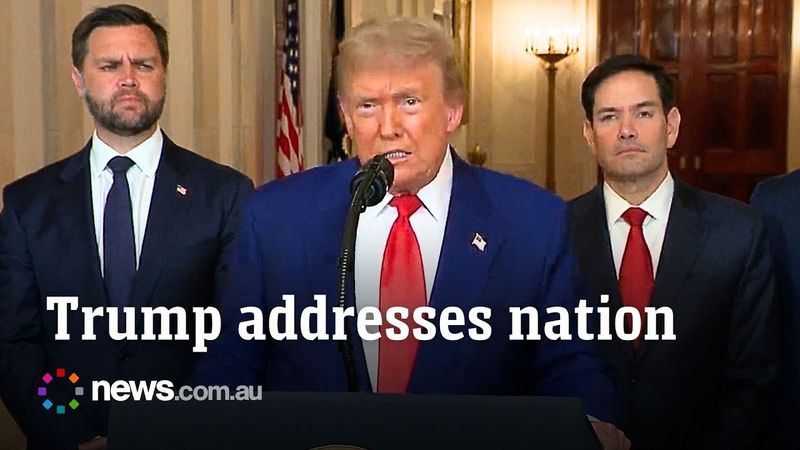 President Trump delivers address to the nation after Iran bombing