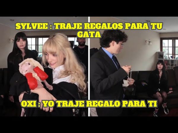 SYLVEE Y OXI LLEGAN AL STREAM DE GLOGLO CON REGALOS PARA SU GATA Y PARA ÉL