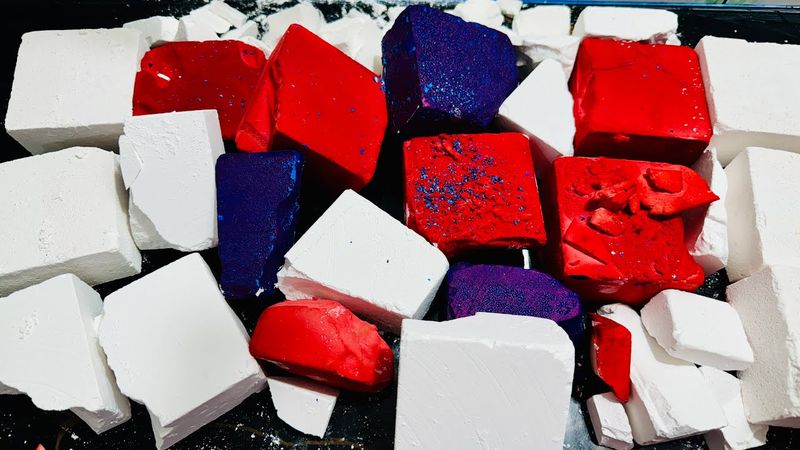 Fresh Plain & Dyed Gym Chalk ASMR Crush | Oddly Satisfying ASMR