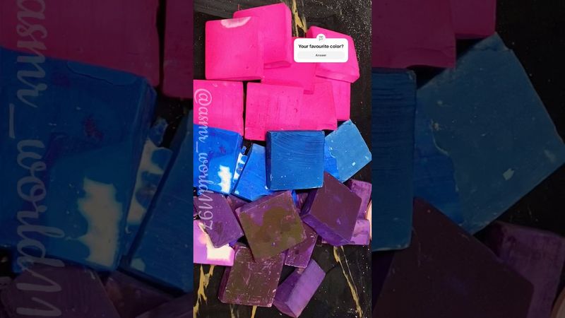 Vivid Dyed blocks #relax #crushingtime #asmrtriggers #rainbowsoap #oddlysatisfying #satisfying #asmr