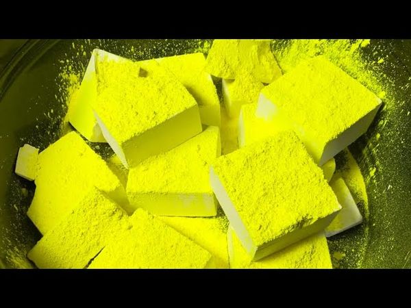 Heavy Neon Yellow Powder on Fresh Chalk