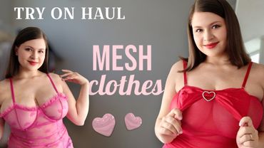 [4K] Tina Angel's Transparent Fashion Try-On: Sheer Perfection