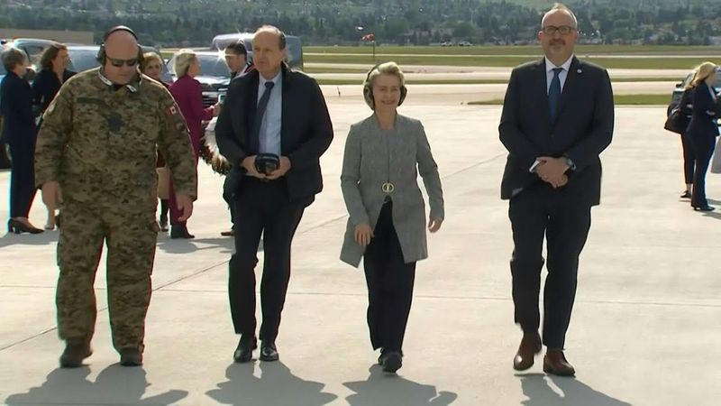 EU Commission leader Ursula von der Leyen arrives in Canada for G7 summit | AFP
