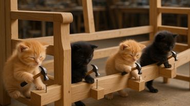 Papa Cat & Mama Cat’s New Sofa Adventure with Tiny Newborn Kittens!