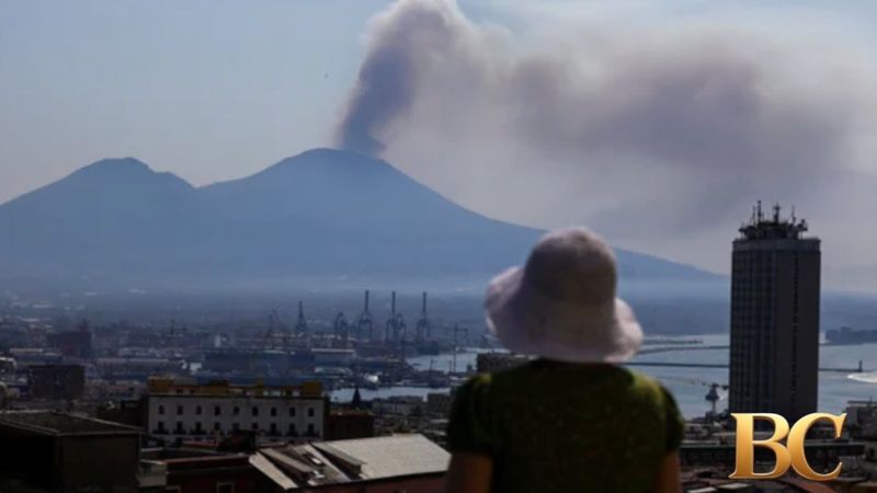 Italy’s Mount Vesuvius, a popular tourist destination, closes over wildfire