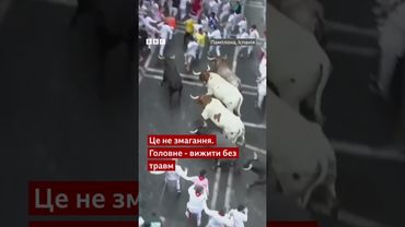 Сотні людей взяли участь у перегонах биків в Іспанії. Як це було? #іспанія #shorts