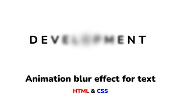 Анимированный blur эффект для текста HTML & CSS || Animation blur effect for text HTML & CSS