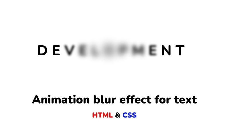 Анимированный blur эффект для текста HTML & CSS || Animation blur effect for text HTML & CSS