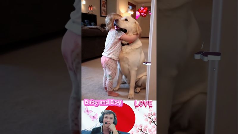 Sweetest hugs between baby and dog♥️🐕♥️#dog #baby #cute #pet #dogshorts #friends #love