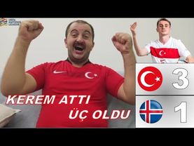 KEREM AKTÜRKOĞLU ATTI ÜÇ OLDU - Türkiye 3-1 İzlanda (Tepki) #uefanationsleague  #türkiye