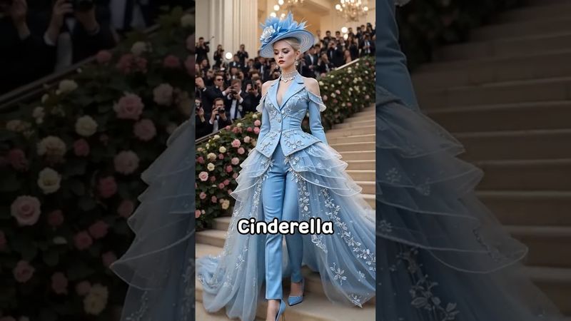 DISNEY PRINCESSES AT THE MET GALA#aiart#disneyai #fashion