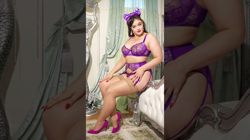 Styled like sin, stitched in violet…Trouble’s my perfume, lace is my alibi 🔥💜