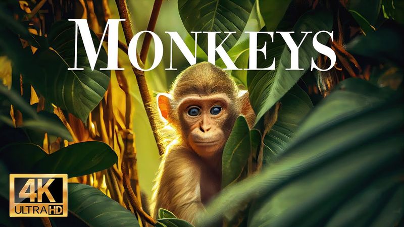 Monkeys 4K - Wunderbarer Tierfilm mit beruhigender Musik