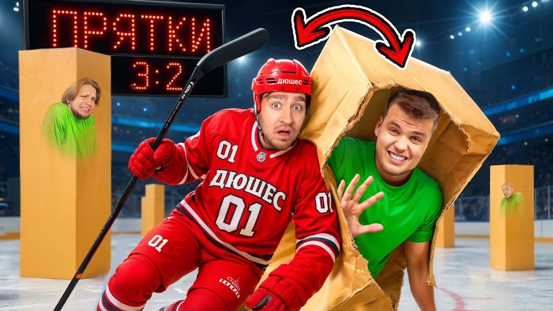 ЭКСТРЕМАЛЬНЫЕ ПРЯТКИ в КОРОБКАХ на ЛЬДУ!